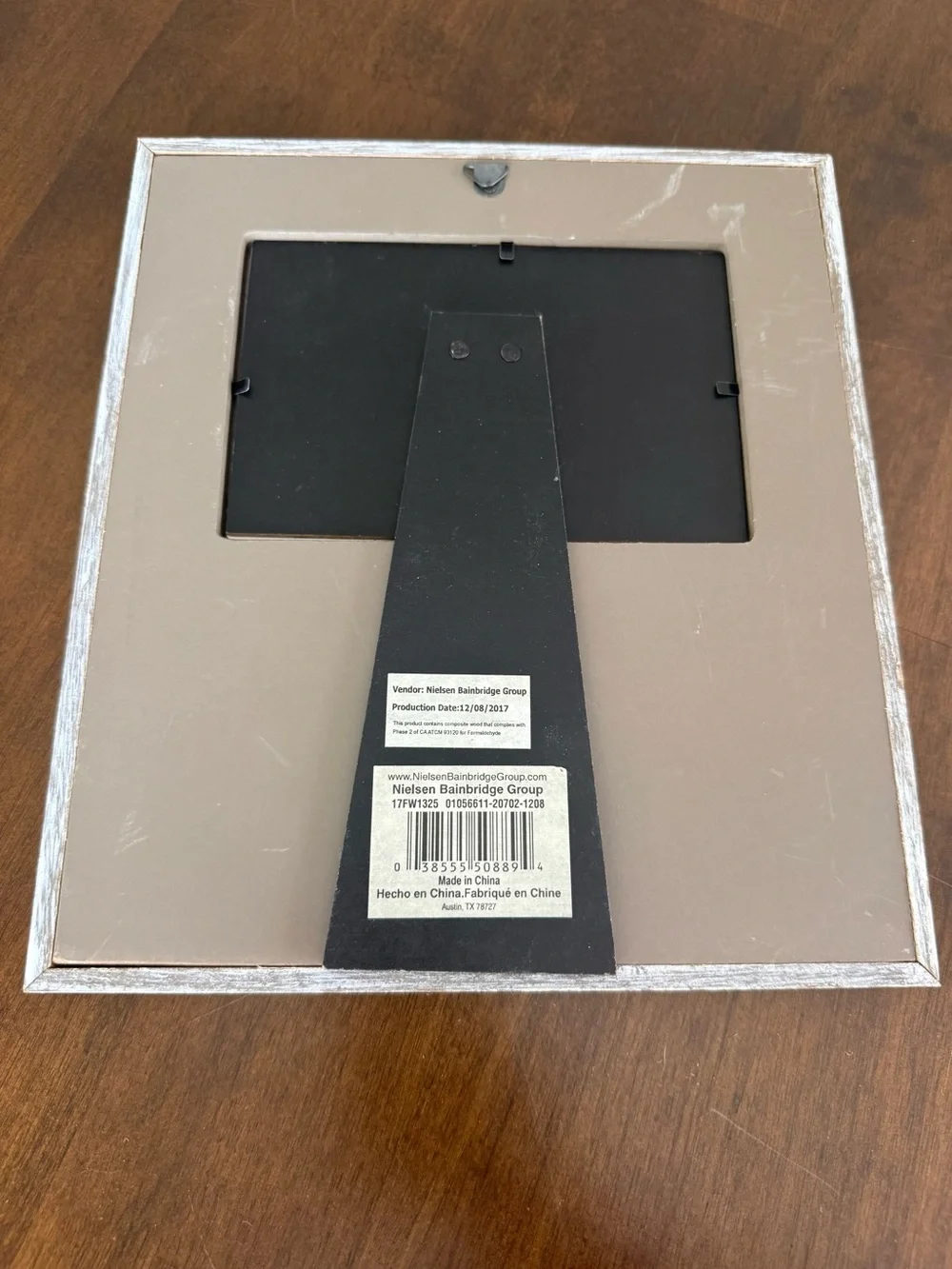 Rustic Farmhouse Love 4x6 Picture Frame Gray Distressed Wood Heart Decor